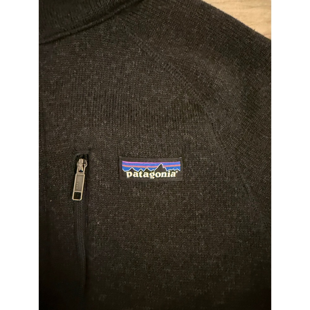 Patagonia Better Sweater Full Zip Fleece Jacket Mens Small Black Chewy Logo - Picture 3 of 9